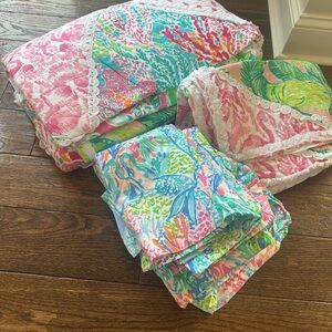 Lilly Pulitzer Pink and Blue Comforter Set
